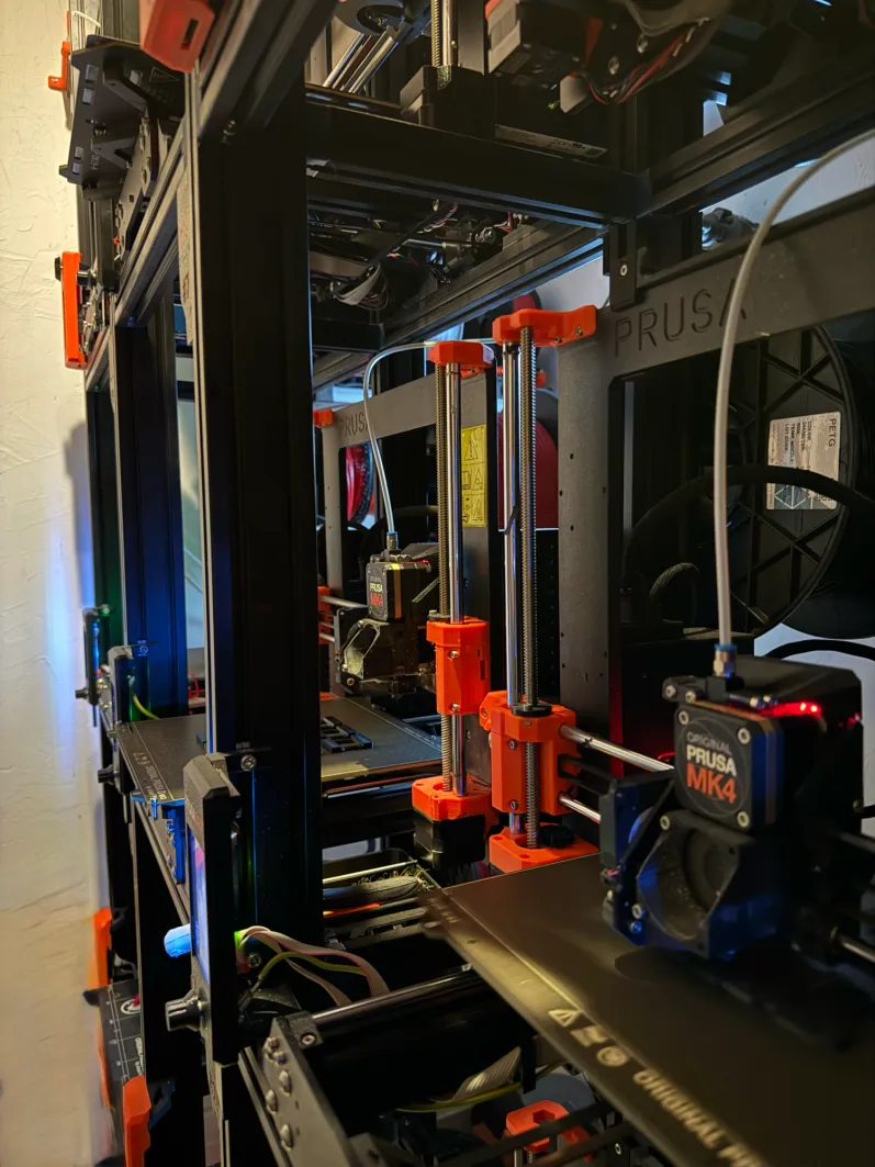Le parc d'imprimantes Prusa MK4 de l'atelier 7IDFIL